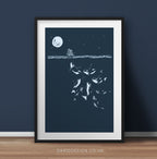 Midnight orca - killer whale print