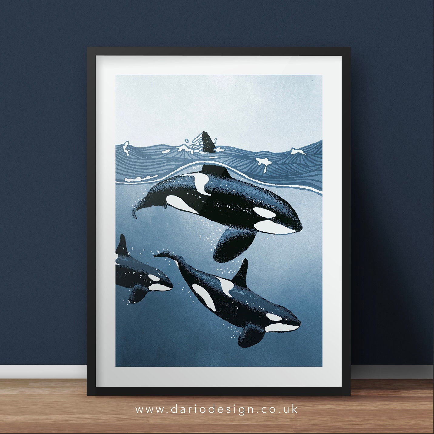 Orca pod print