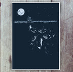 Midnight orca - killer whale print