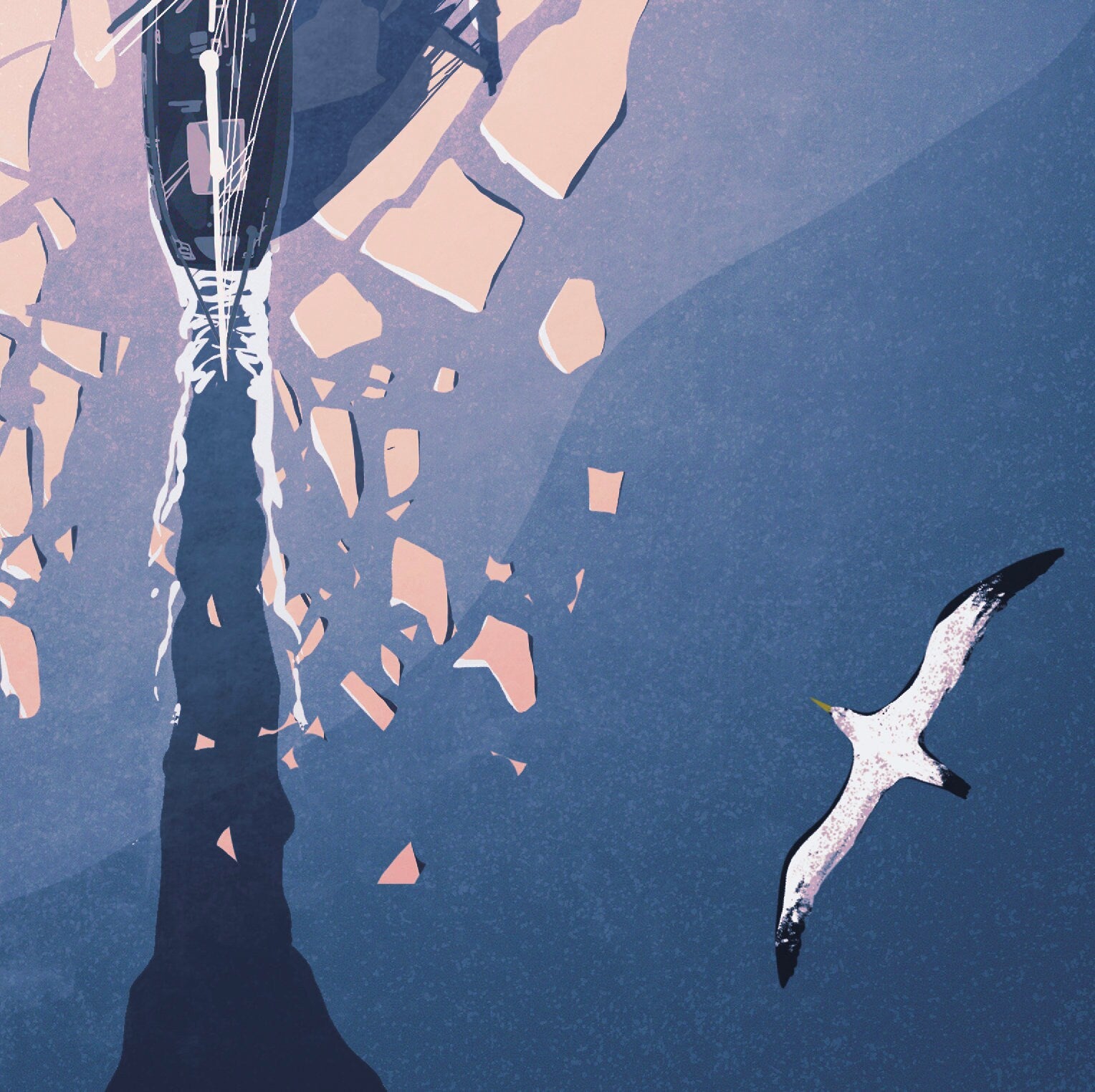 Antarctic Icebreaker illustrated print