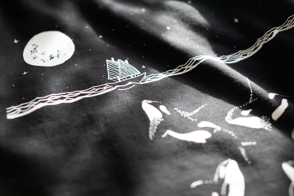 Midnight Orca - Killer Whale T-shirt. Organic cotton tee