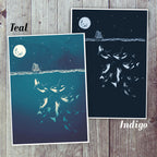 Midnight orca - killer whale print