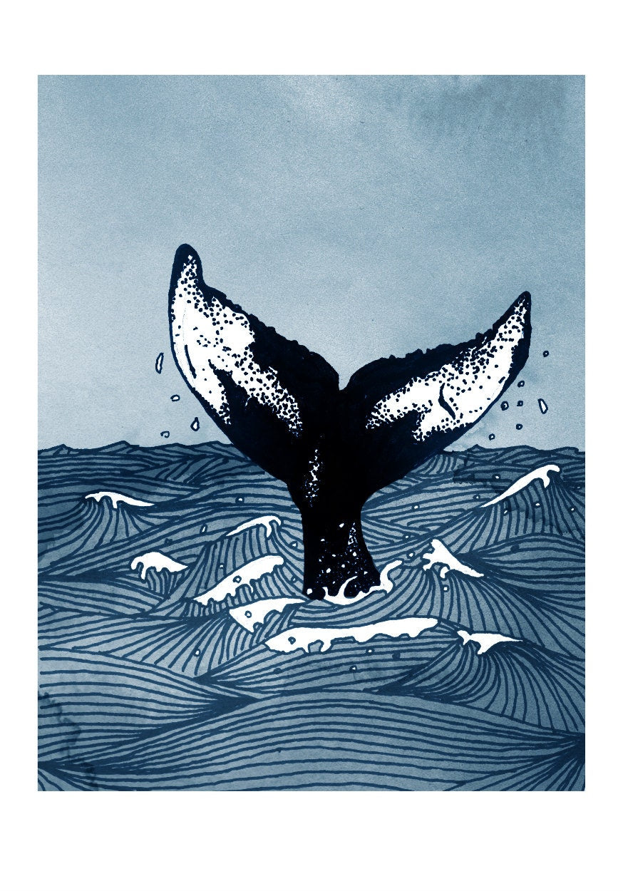 Humpback Whale Tail print