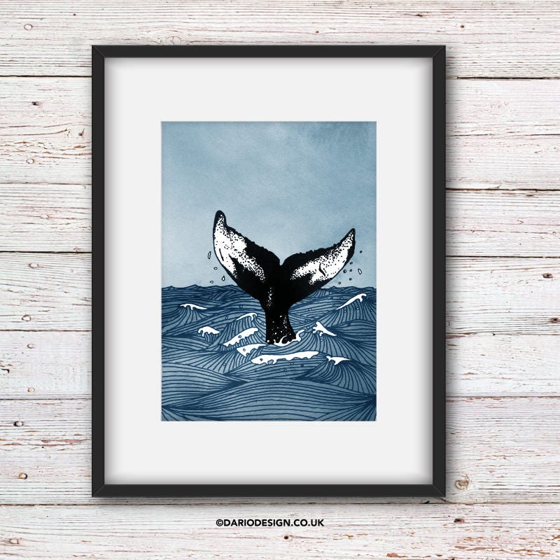 Humpback Whale Tail print